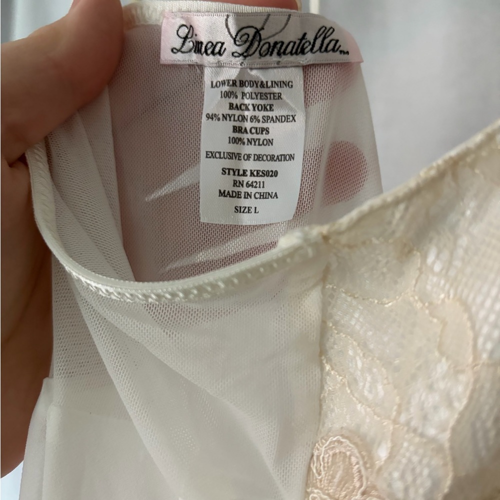 Linea Donatella Keepsake Lace-Trim Chemise Nightgown NWT - Picture 5 of 5